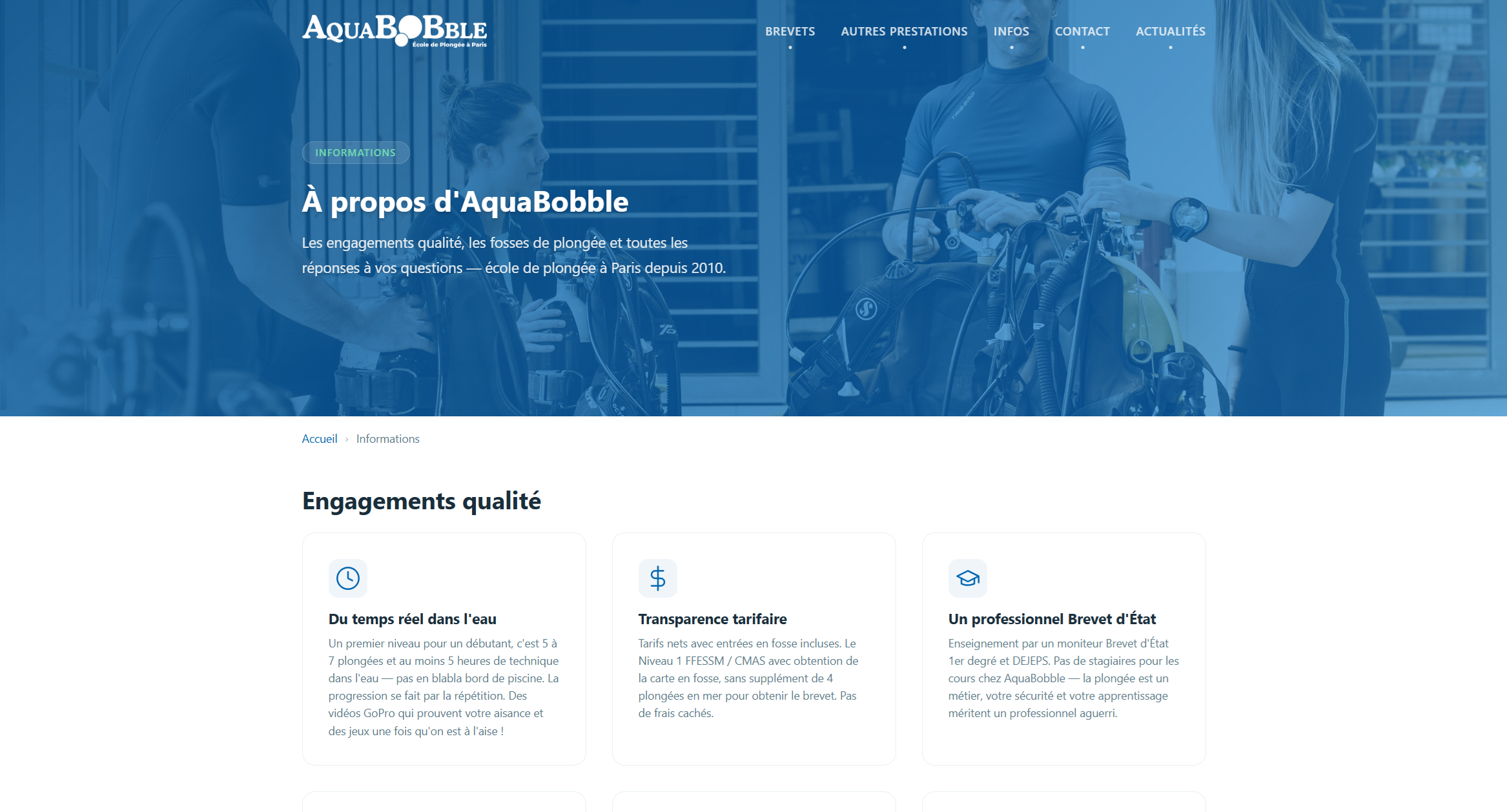Aquabobble — Écran 1