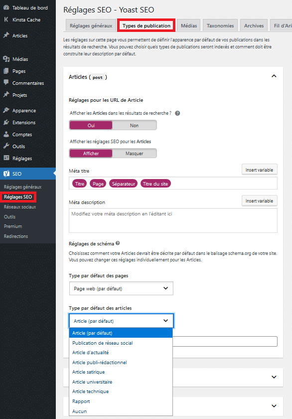 Ajouter un schema markup pour tout les articles Wordpress