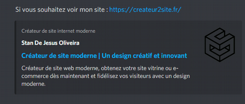 Aperçu d'un exemple de balise open graph sur un réseau social