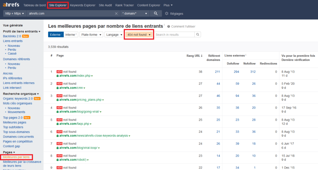 Trouver des idées de backlinks grâce au liens obsolètes