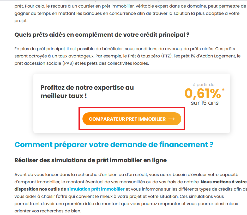 Exemple d'une page qui ne propose pas un bon contenu pour l'intention de recherche