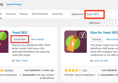 Installer Yoast SEO pour créer son sitemap.xml