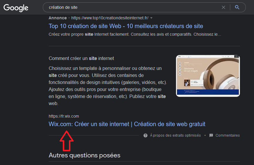 La meta description n'est pas visible avec les extraits de vedette sur Google
