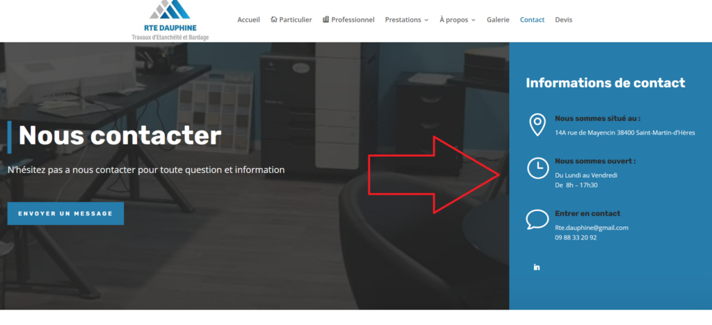 Afficher les informations NAP dans sa page contact