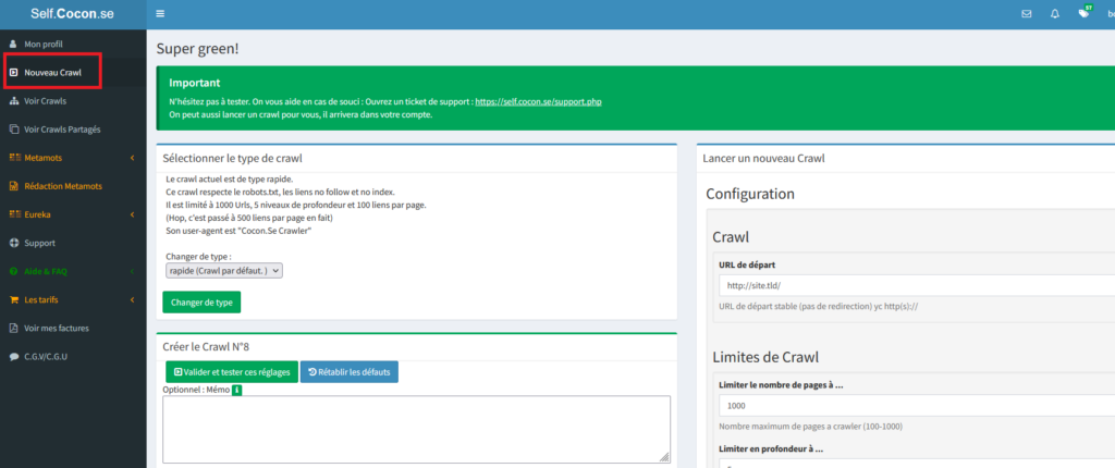 Vérifier le maillage interne d'un cocon sémantique avec un crawl du site