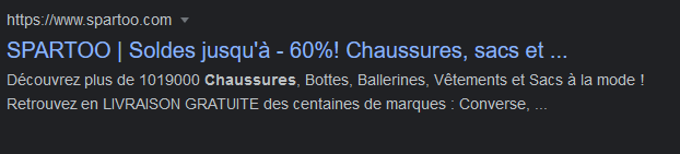 Exemple de mauvaise méta description