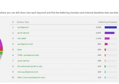 L'analyse des ancres des liens avec l'outil Majestic