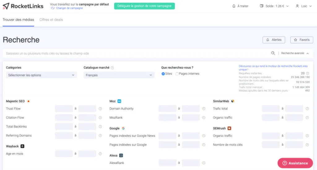 Rocketlinks une plateforme de netlinking