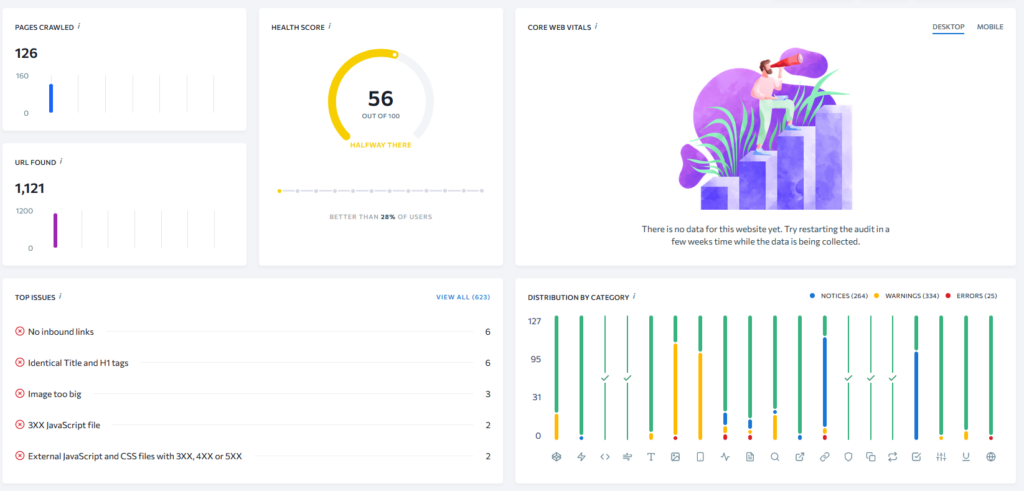 SE Ranking audit crawl