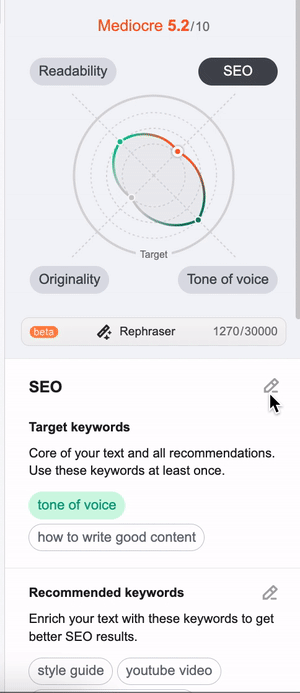 L'outil de Semrush pour l'aide à la rédaction sémantique