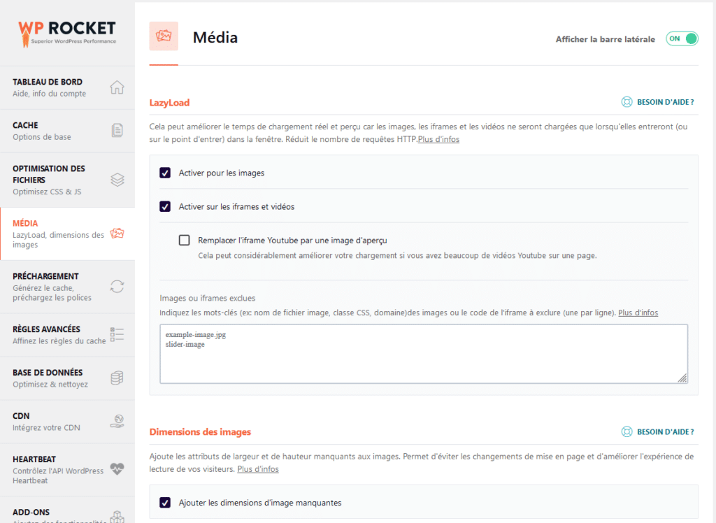 Optimisation des images de WordPress avec WP Rocket