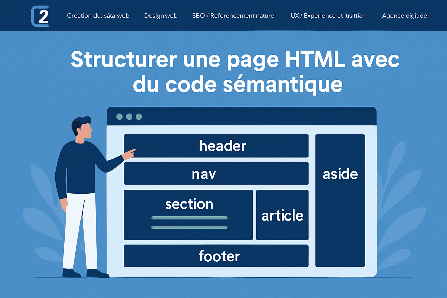 Structurer-une-page-HTML-avec-du-code-sémantique Définition de Structurer une page HTML avec du code sémantique