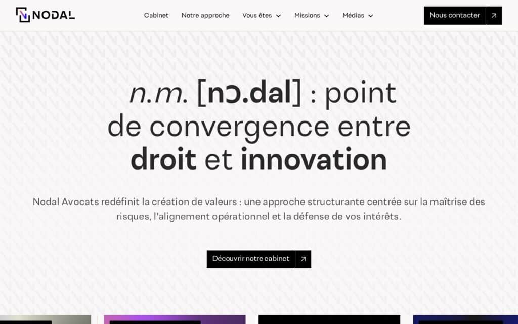 Site internet Nodal Avocats